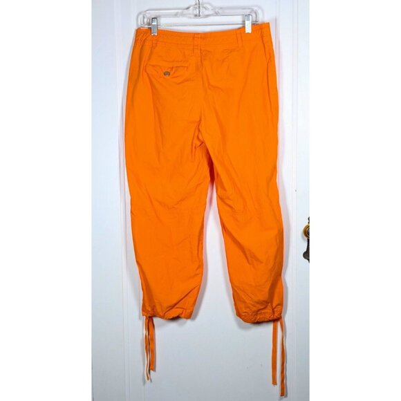 Ralph Lauren Pants Womens Size 10 Orange LRL Ripstop Cotton Cropped Capri Hiking - Picture 2 of 3